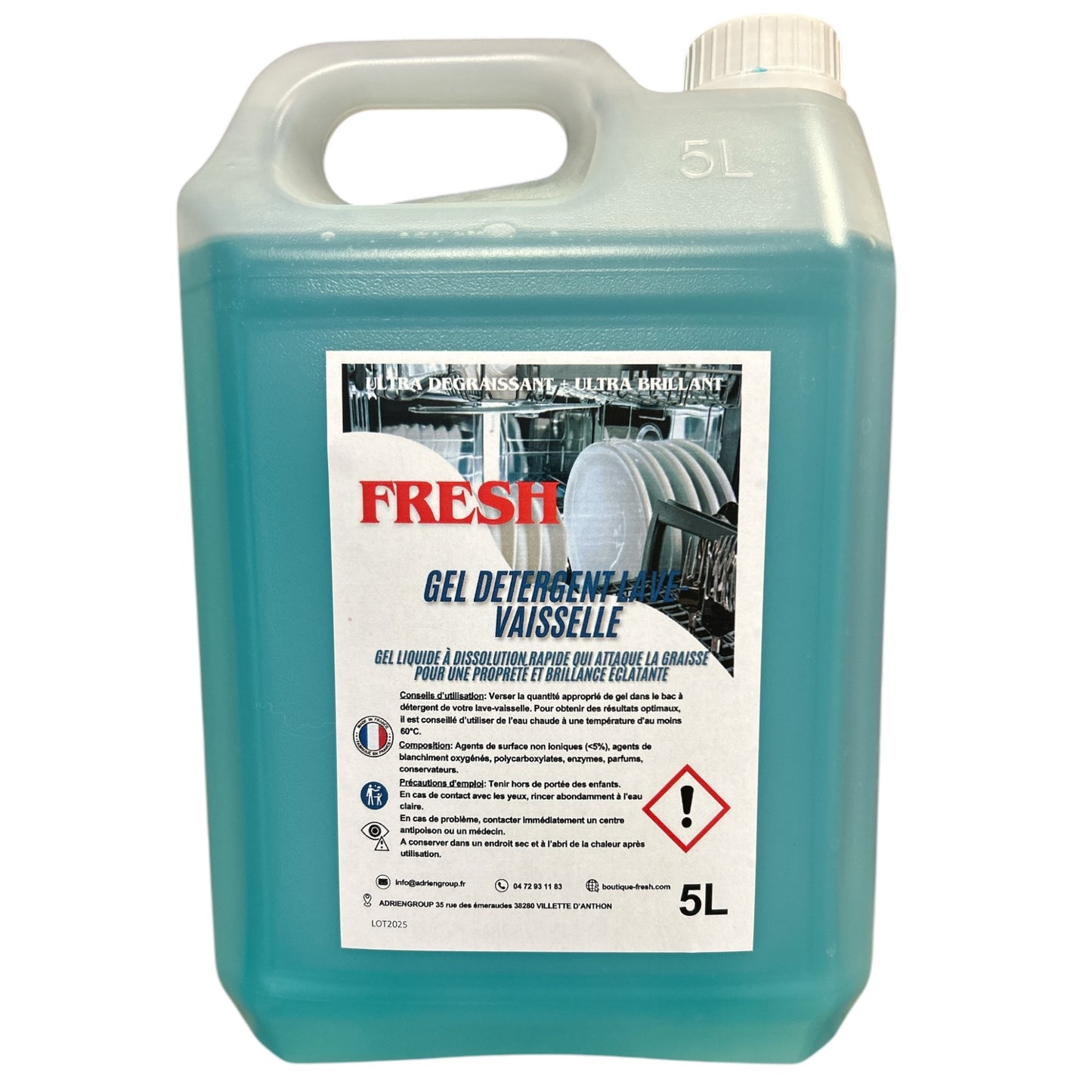 4 BIDONS GEL LIQUIDE NETTOYANT POUR LAVE-VAISSELLE