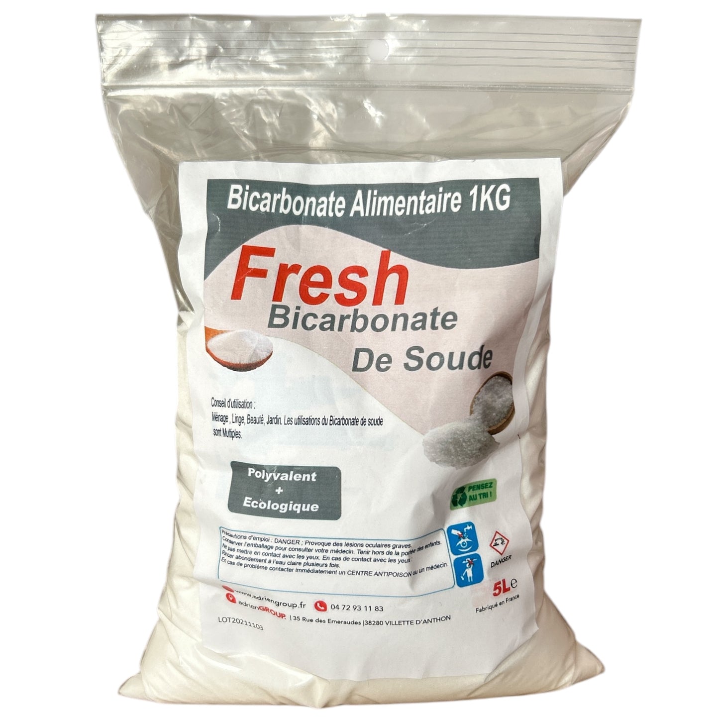 BICARBONATE DE SOUDE 20KG (CONDITIONNE PAR PETIT SAC DE 1KG)