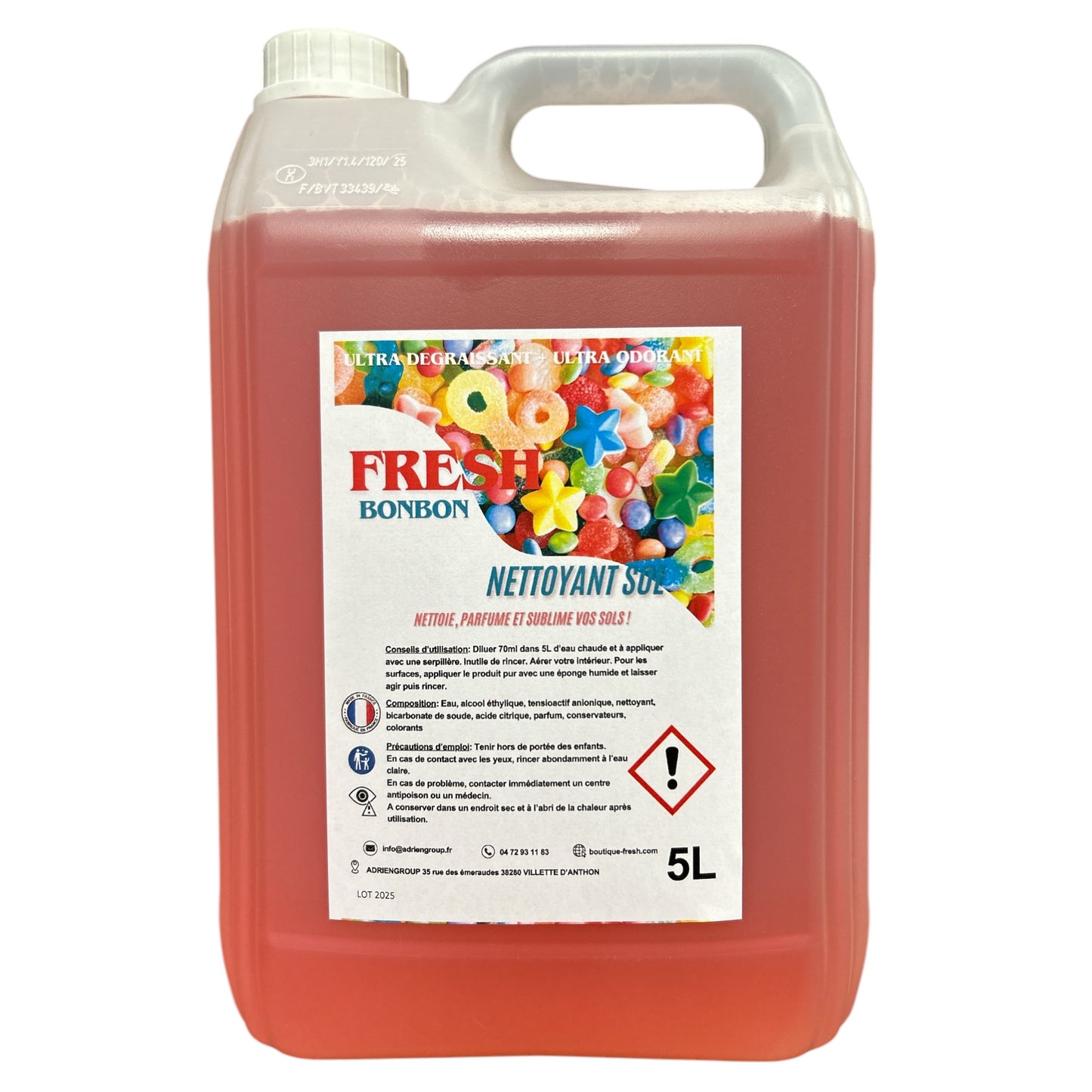 4 BIDONS NETTOYANT SOL BONBONS