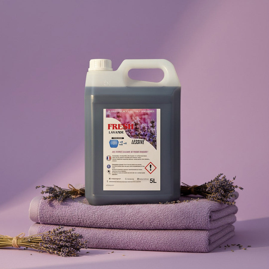 LESSIVE LIQUIDE LAVANDE BLEUE.