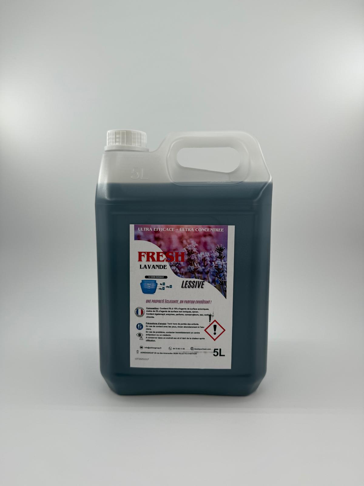 LESSIVE LIQUIDE LAVANDE BLEUE.