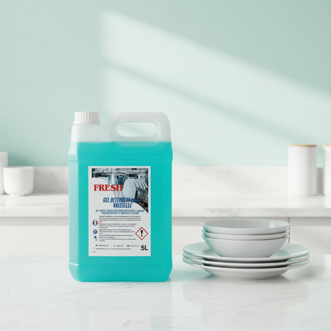GEL LIQUIDE NETTOYANT POUR LAVE-VAISSELLE.
